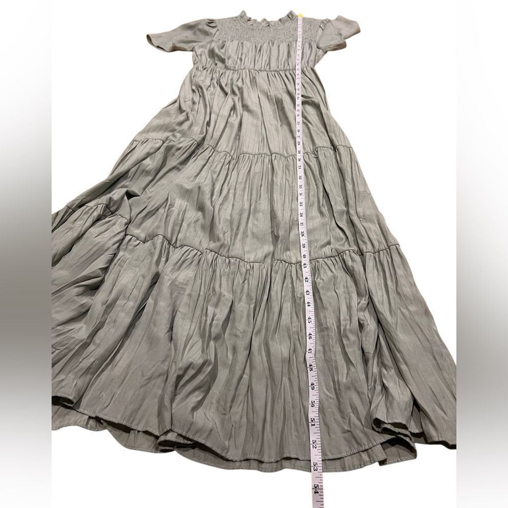 Polagram Sage Tiered Dress Maxi Size Small - Picture 12 of 15